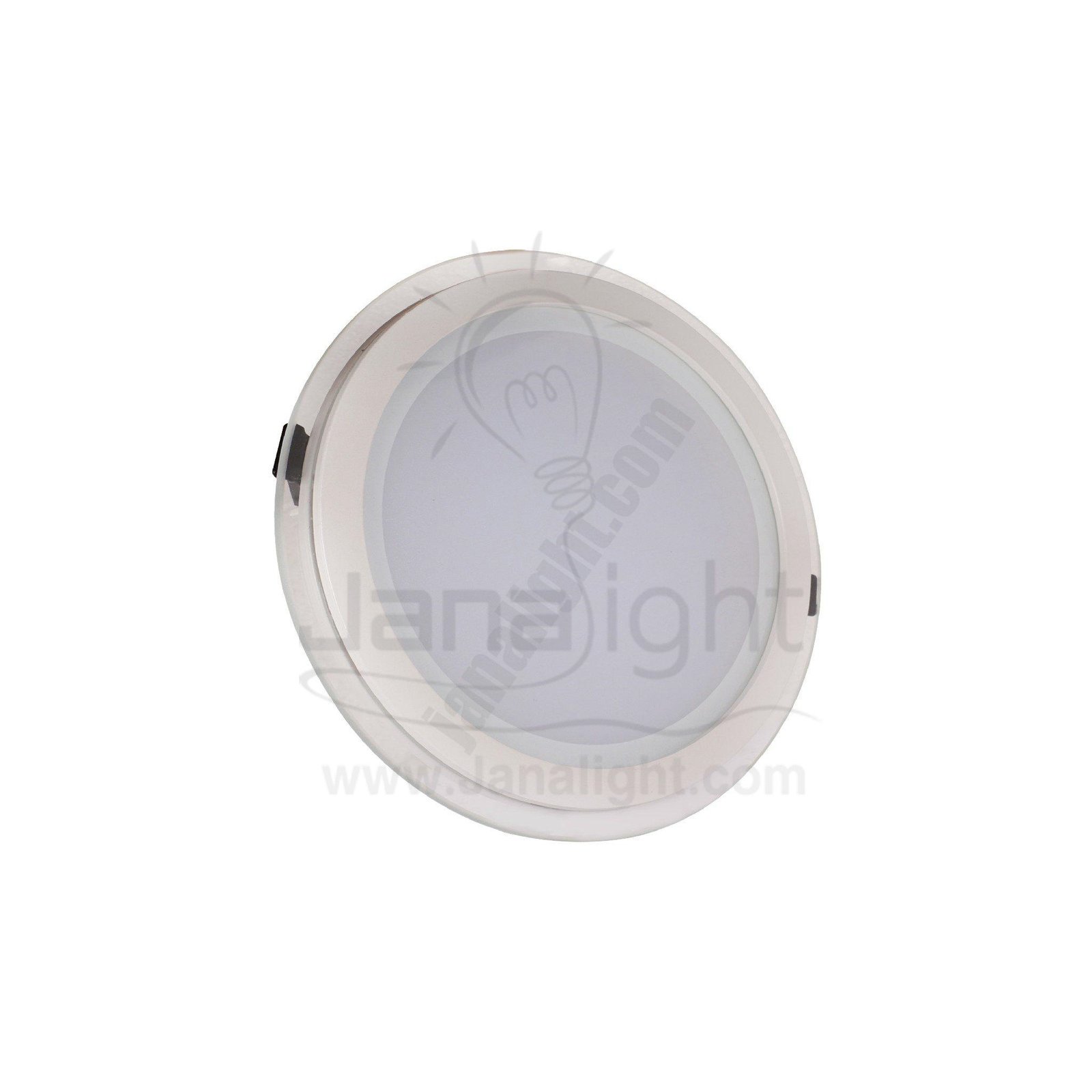 سبوت بانيل زجاجي 24 وات مدور ابيض round white 24 watt glass spot panel light